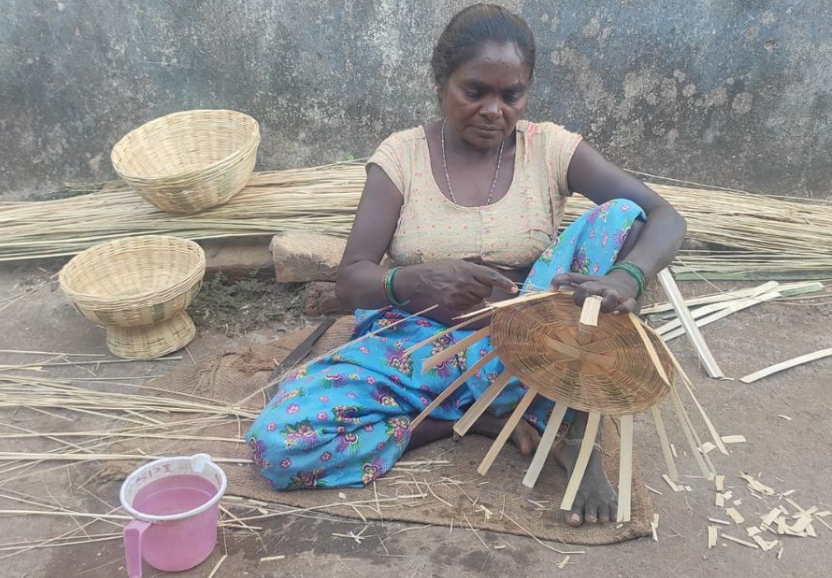 Splitting technique of bamboo craft Splitting technique of bamboo craft