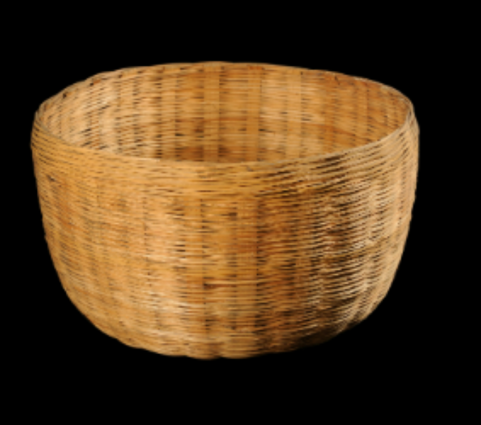 Traditional Round Bamboo Basket 