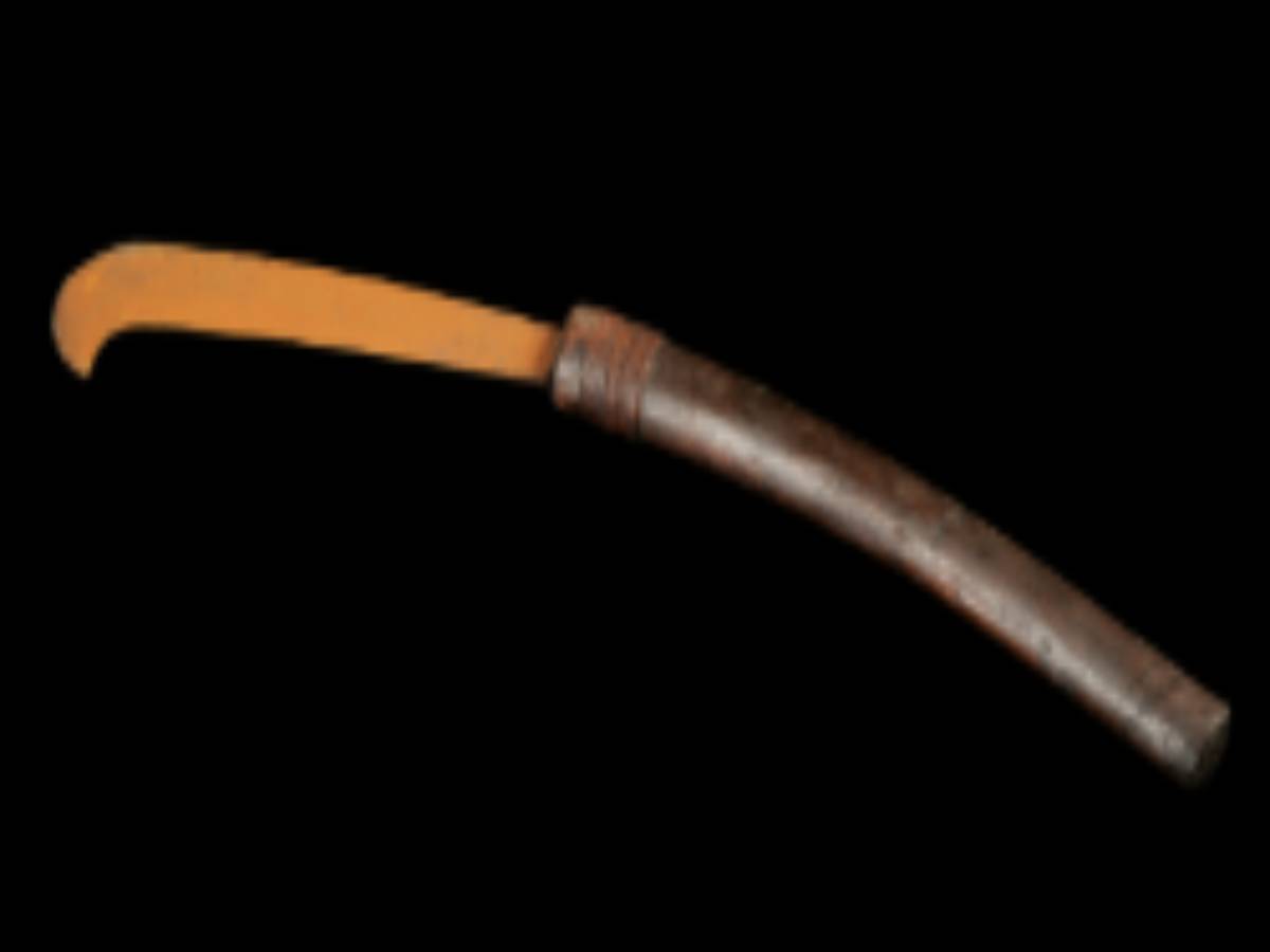 Dao consist of wooden handle and iron blade