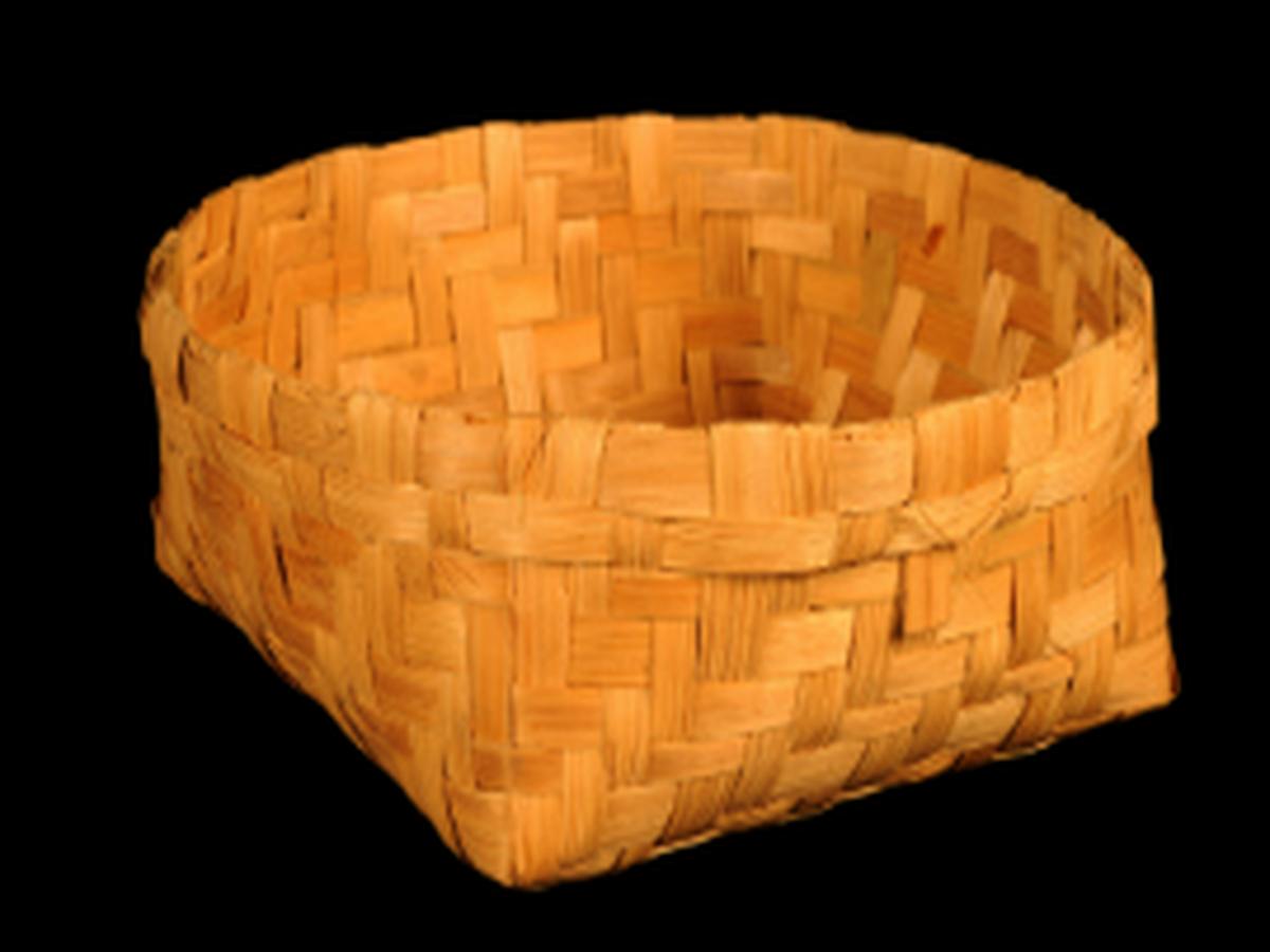 Tipni Yellow Coloured Bamboo Basket
