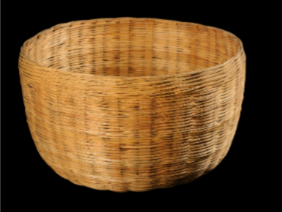 Traditional Round Bamboo Basket 