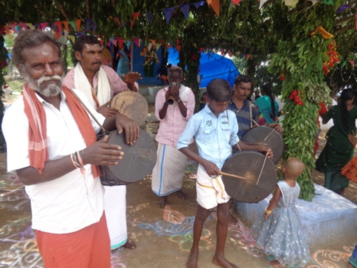 Irular Tribe playing Musical Instruments Irular Tribe playing Musical Instruments