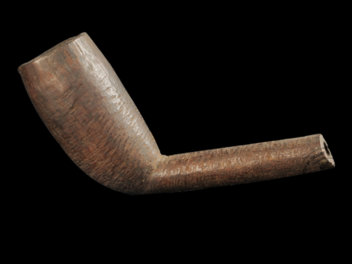 Traditional Wooden Tobacco Smoking Pipe of the Khampti Tribe Traditional Wooden Tobacco Smoking Pipe of the Khampti Tribe