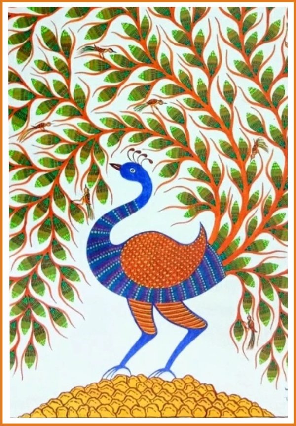 Pithora Painting of bird Pithora Painting of bird