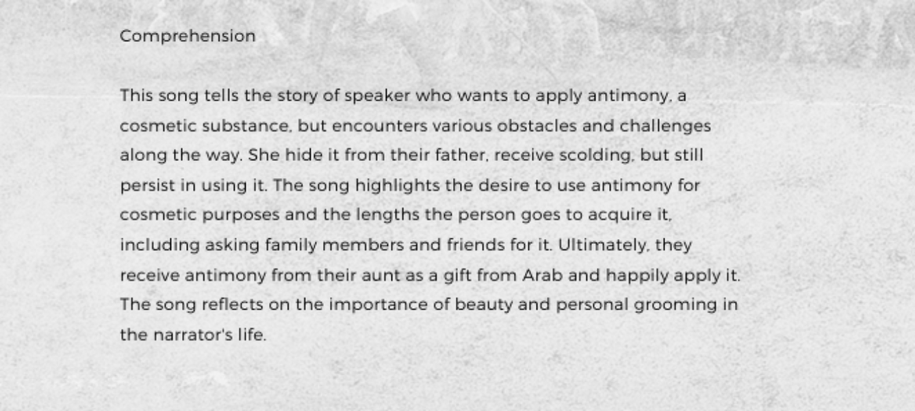 Comprehension of the Poem Comprehension of the Poem