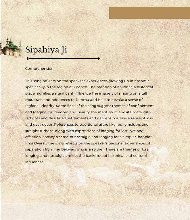 Comprehension of the Poem Comprehension of the Poem