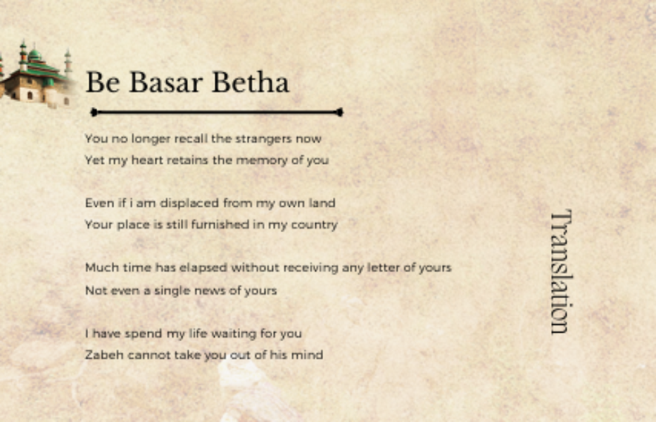 Translation of the poem Translation of the poem