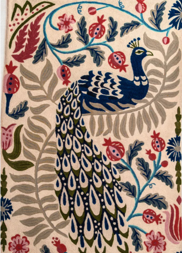 Wall painting of a peacock Wall painting of a peacock