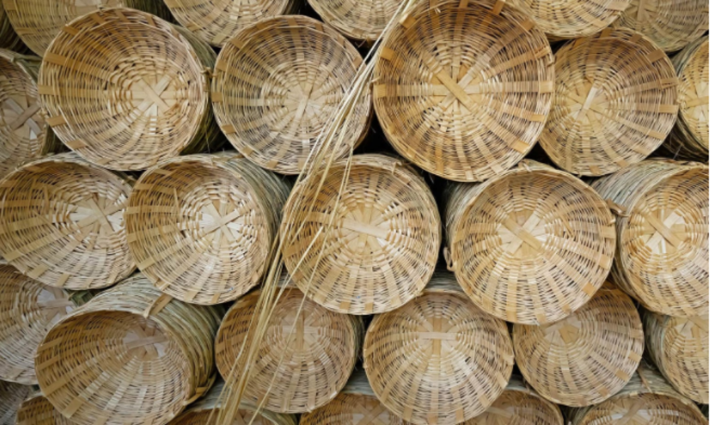Bamboo Basket by Kotvaliya Tribe Bamboo Basket by Kotvaliya Tribe