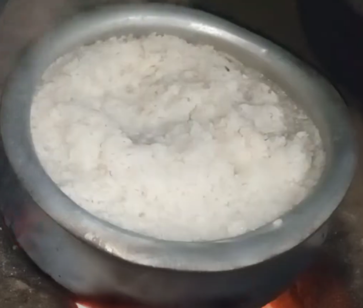 Rice fermented for making Handia Rice fermented for making Handia