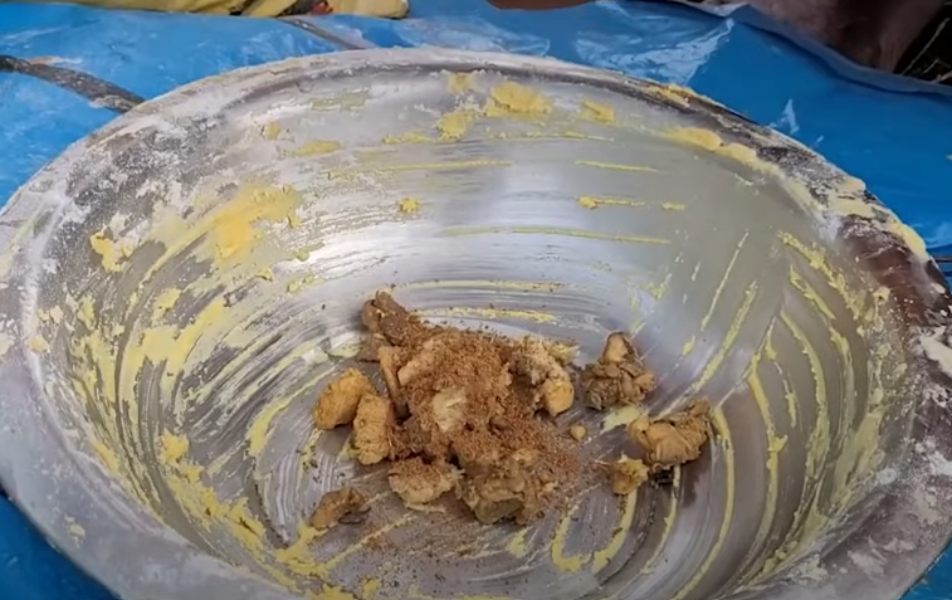 Making of Mangsho Pitha Making of Mangsho Pitha