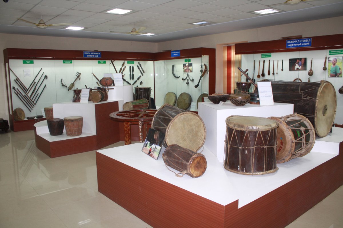 Musical Instruments in Tribal Cultural Museum pune Musical Instruments in Tribal Cultural Museum pune