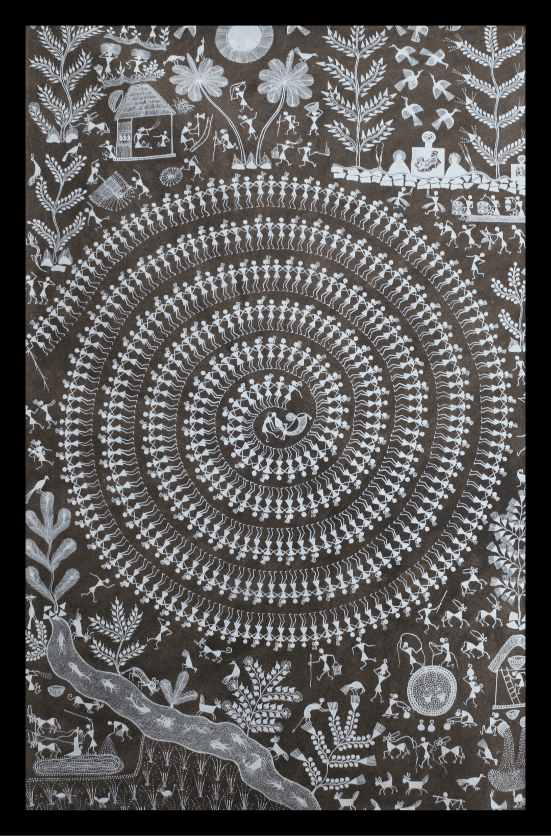 Warli Painting Depicts Tarpa Dance Warli Painting Depicts Tarpa Dance