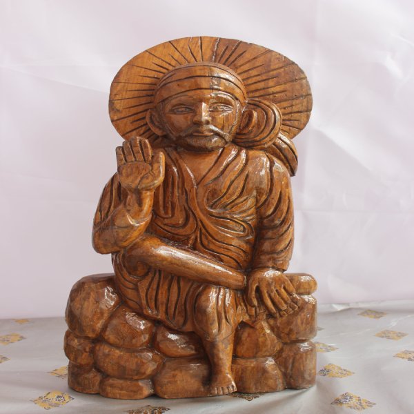 Wooden Idol of Sai Baba Wooden Idol of Sai Baba