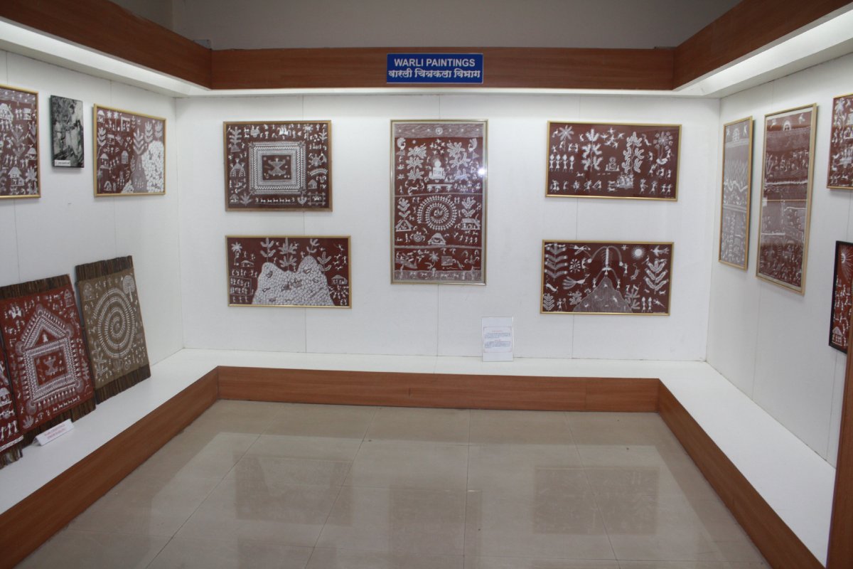 Warli paintings in Tribal Cultural Museum pune Warli paintings in Tribal Cultural Museum pune