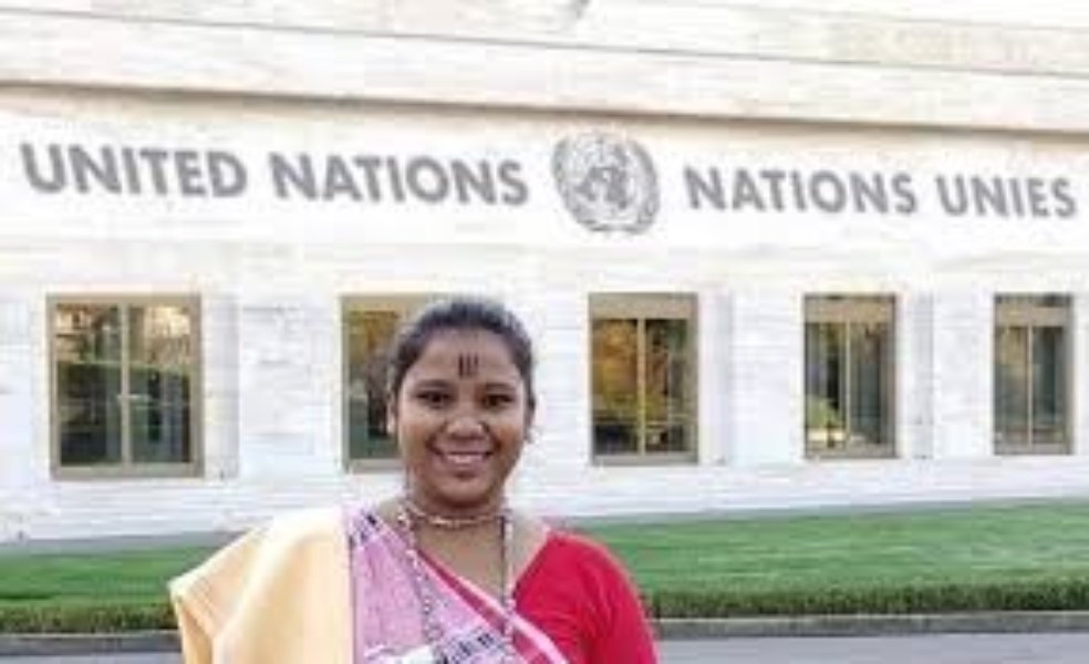 Archana Soreng Standing at UN Headquaters Archana Soreng Standing at UN Headquaters