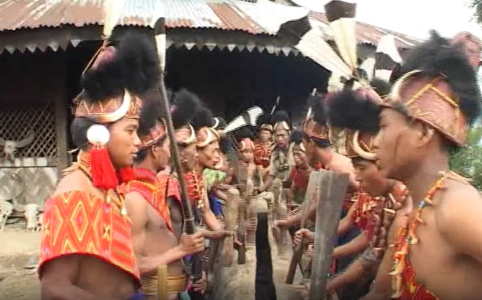 Konyak Naga warriors in traditional glory Konyak Naga warriors in traditional glory