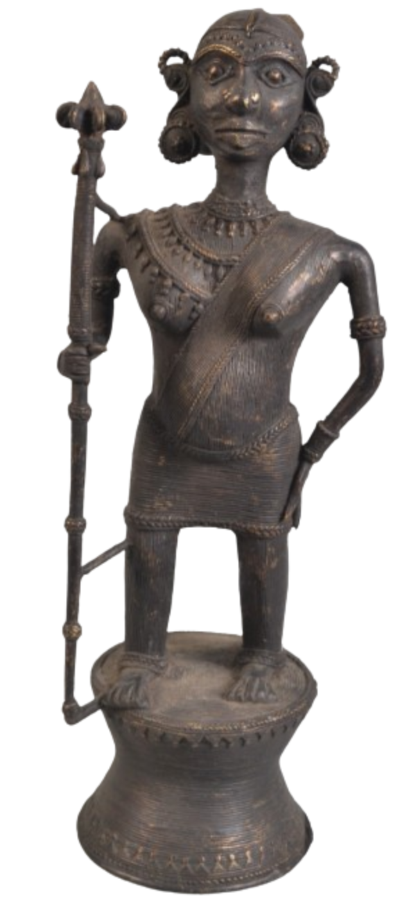 Women holding stick sculpture Women holding stick sculpture