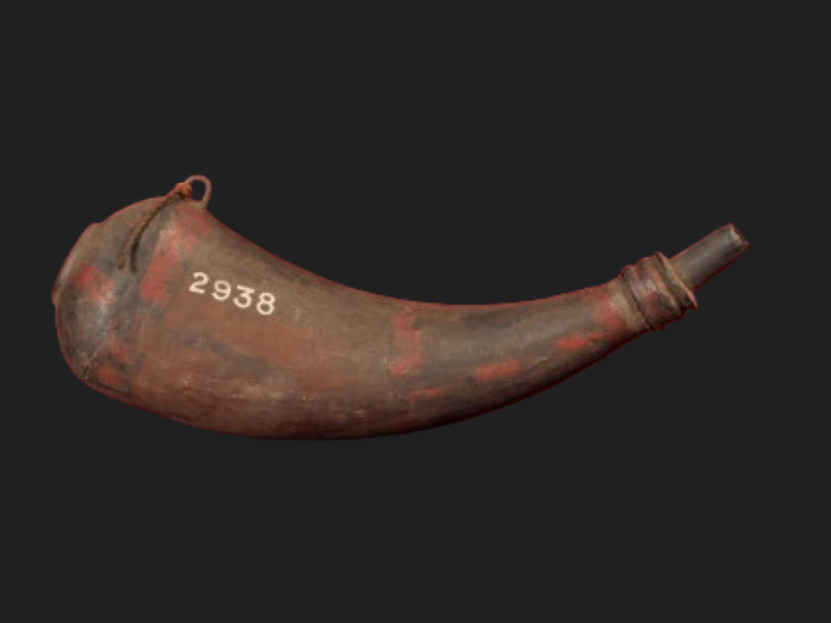 colored horn powder case colored horn powder case