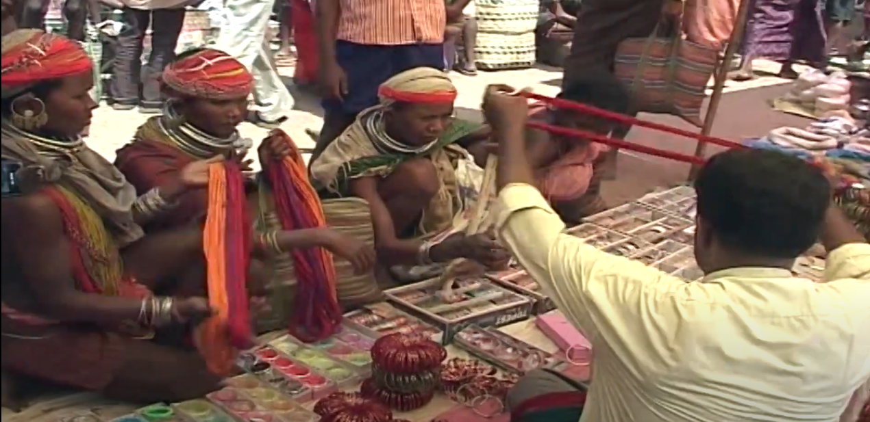 Bonda Tribe market scene Bonda Tribe market scene