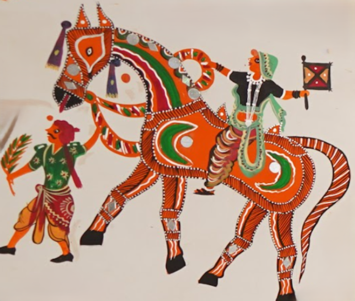 Rani Pithora On her horse Rani Pithora On her horse