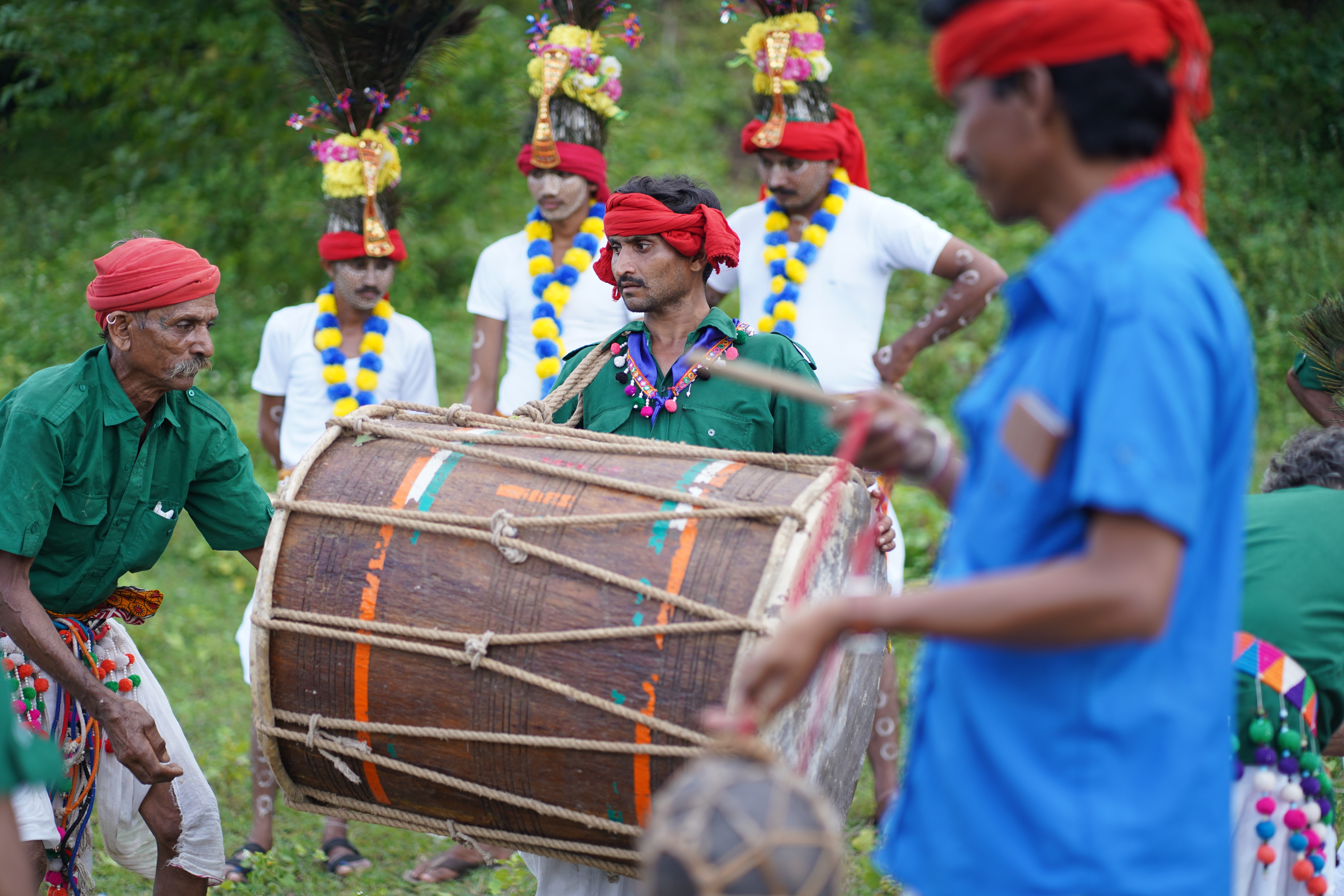 Big drum/ Bada Dhol Played In Holi Dance
