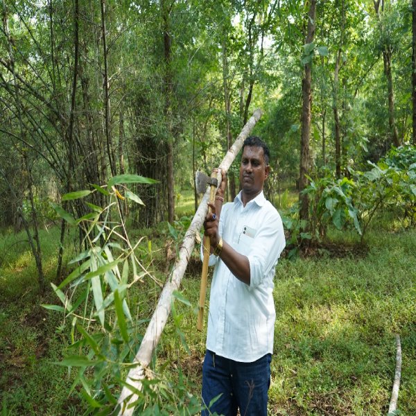 Bamboo craft artist Mr. Vajirbhai Kotvaliya Bamboo craft artist Mr. Vajirbhai Kotvaliya