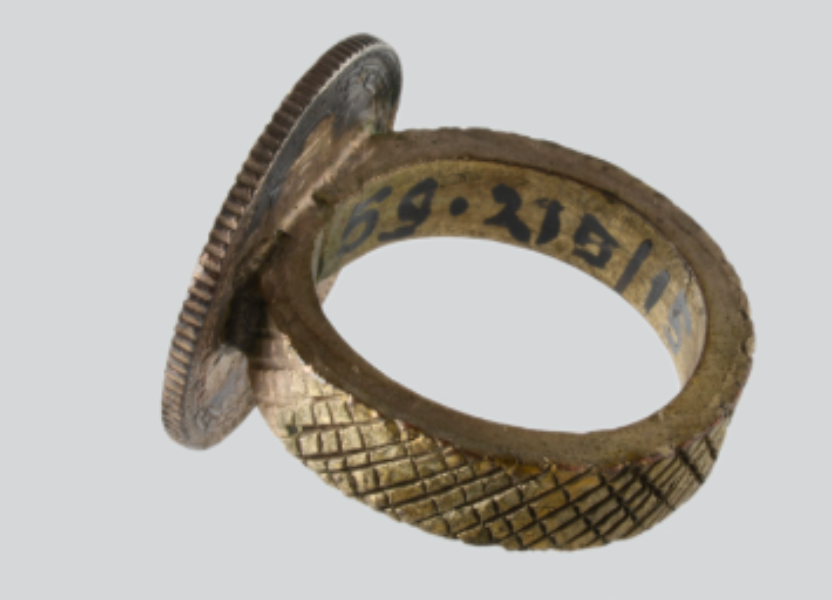 Four-anna coins  finger rings 